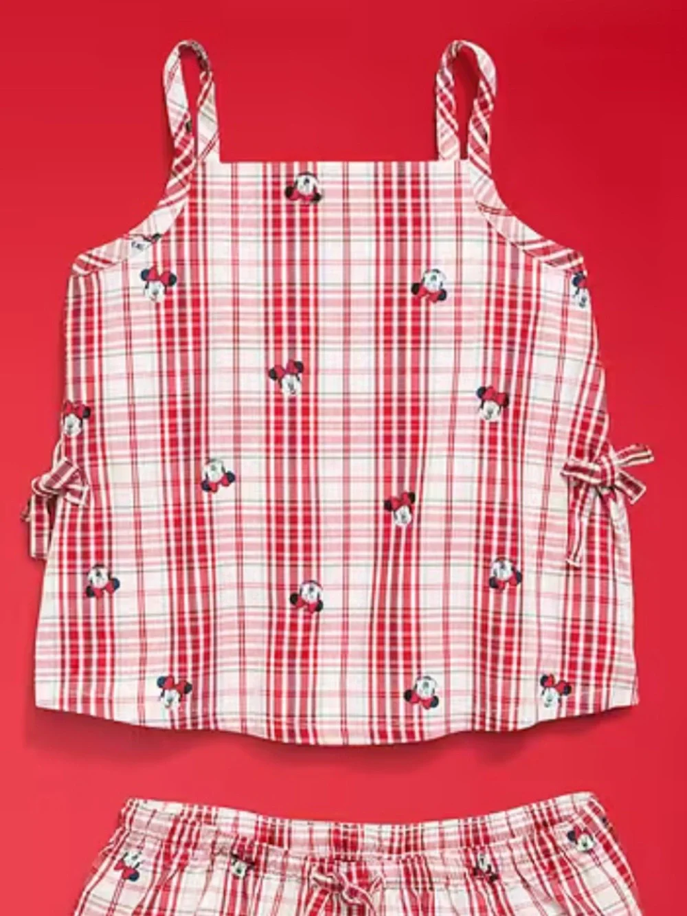 Old Navy x Disney Americana Kids Red and White Plaid Tank Size XXL